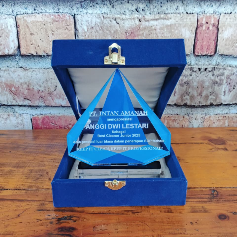 PT Intan Amanah Blue Diamond Award Plaque